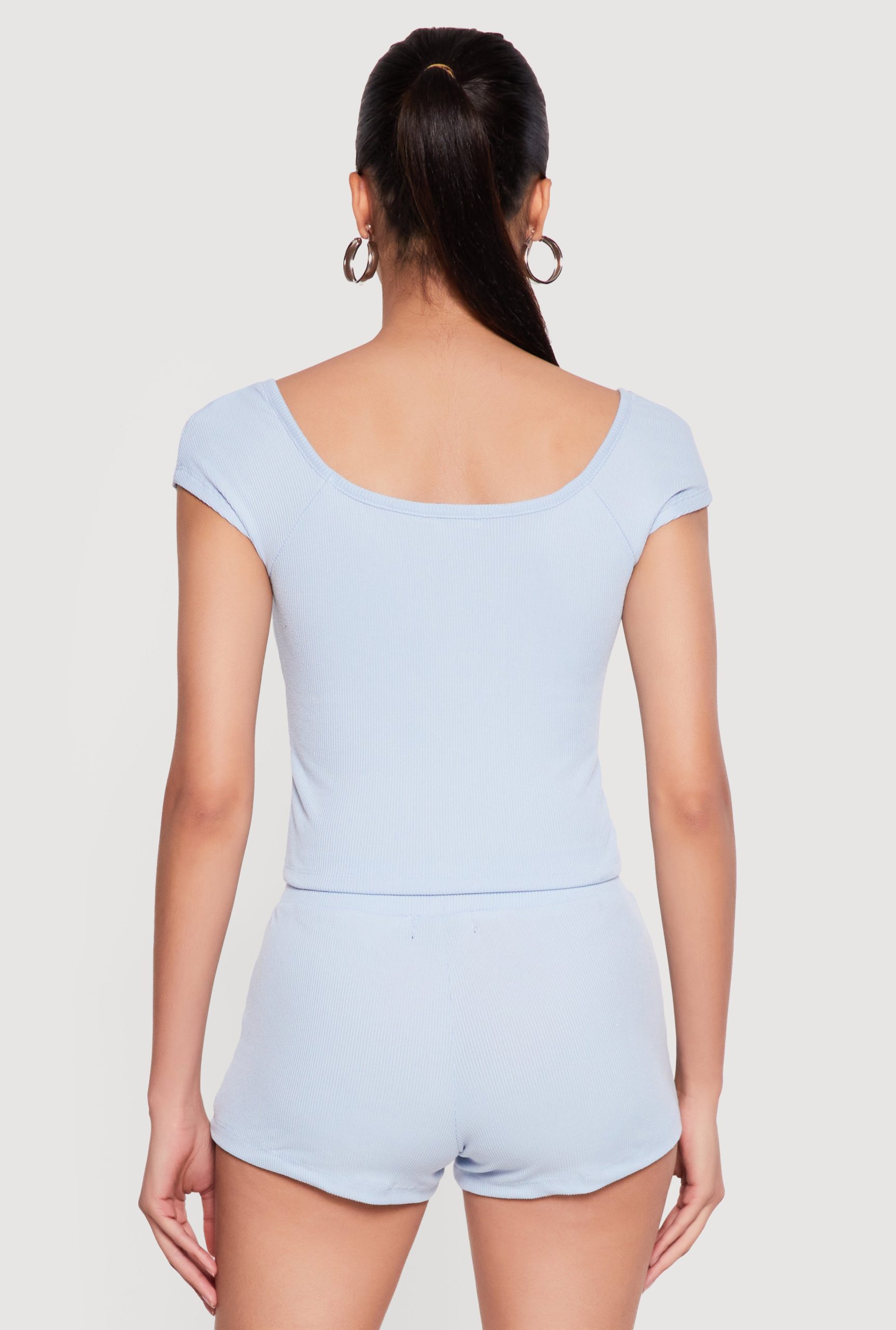 3 New York Graphic V Neck Crop Top - Image 5