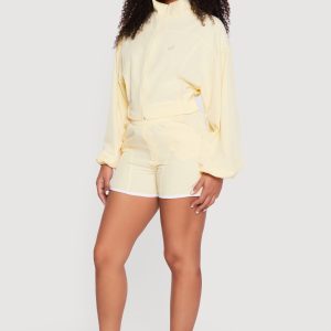 Drop Shoulder Zip Front Mock Neck Track Jacket - Image 3