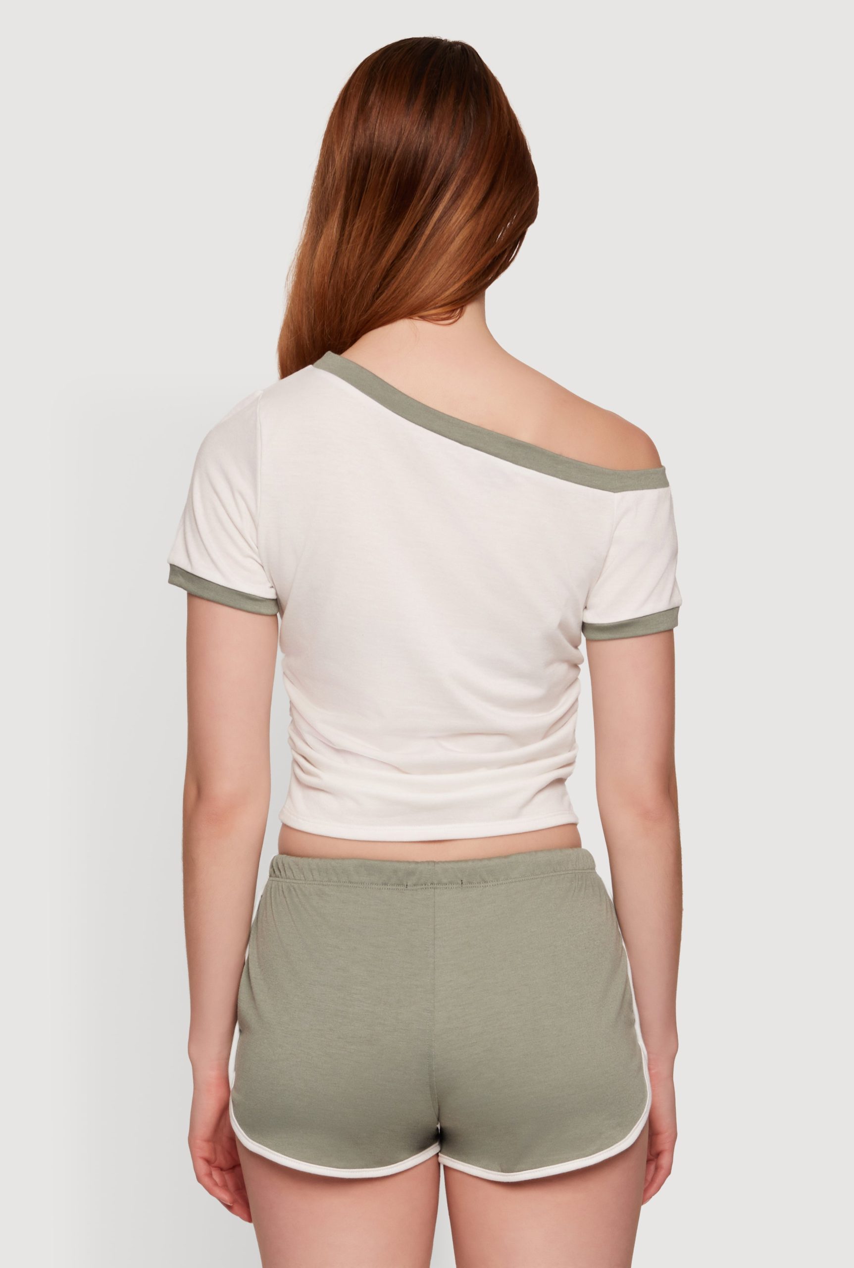 Asymmetrical Neckline 23 Graphic Tee - Image 5