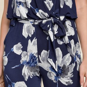 Floral Print Jumpsuit - Navy Multi - Image 3