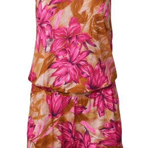 Strapless Casual Romper - Pink Multi - Image 5