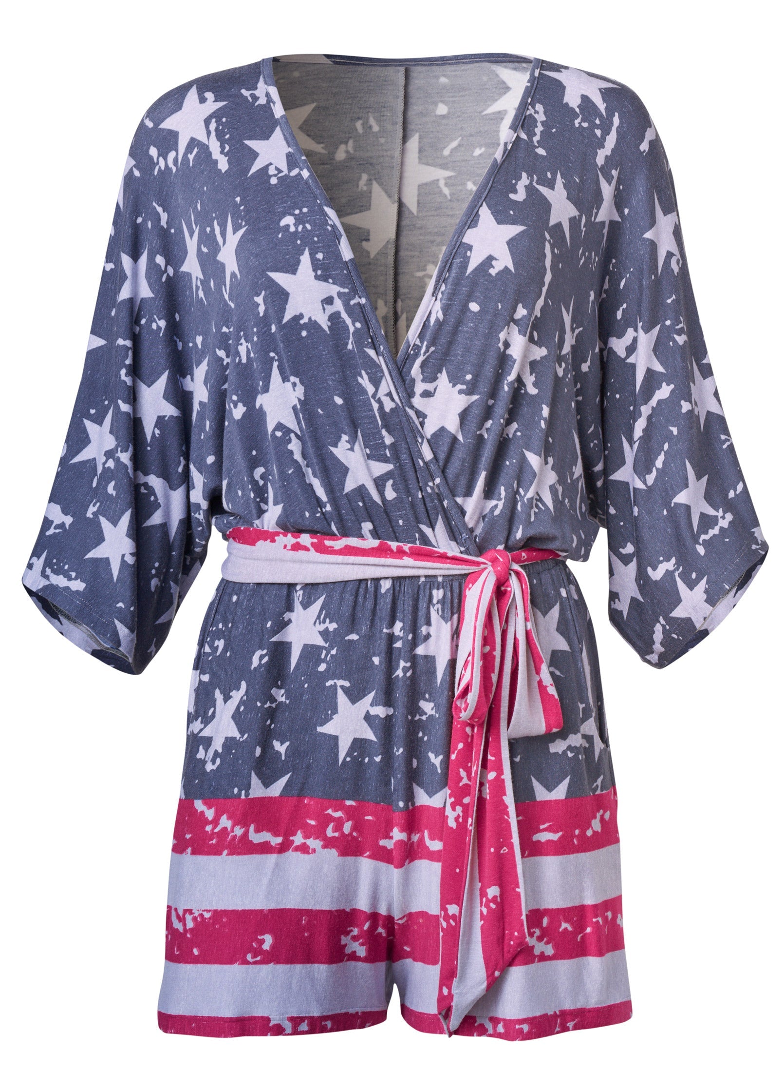 Americana Romper  - Blue Multi - Image 4
