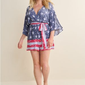 Americana Romper  - Blue Multi - Image 5