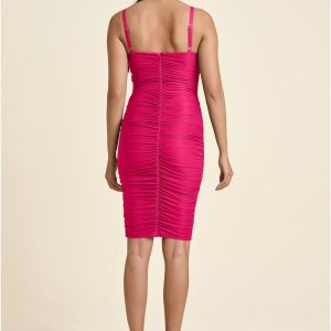 Ruched Mini Dress - Fuchsia - Image 2