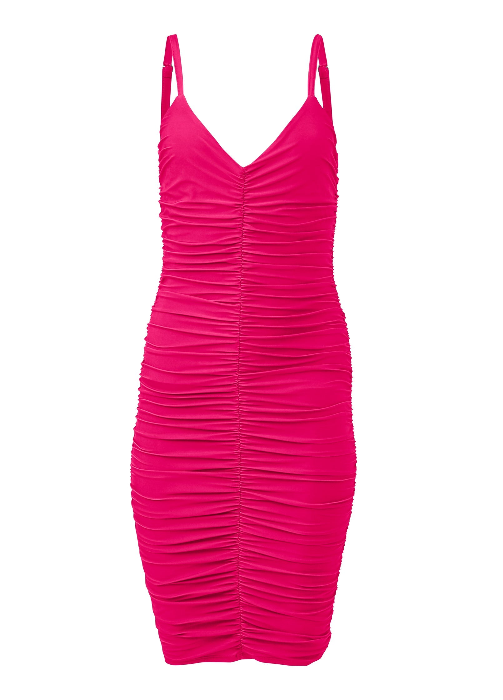 Ruched Mini Dress - Fuchsia - Image 5
