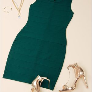 Bandage Mini Dress - Green - Image 7