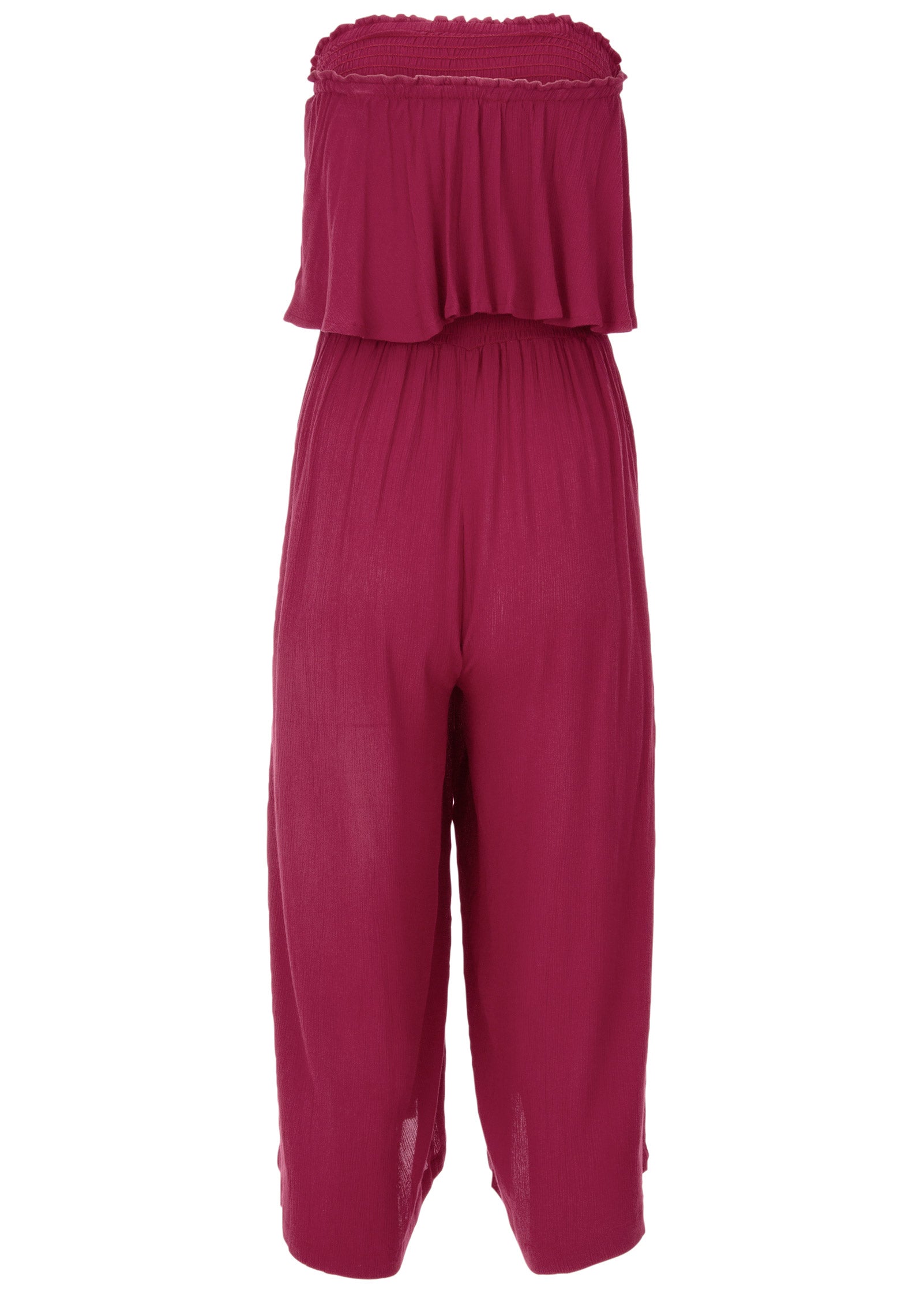 Strapless Ruffle Jumpsuit - Mauve - Image 4