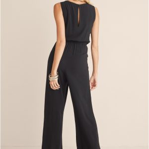 Sleeveless Jumpsuit - Black - Image 3