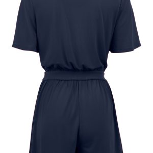 Tie Waist Romper - Navy - Image 5