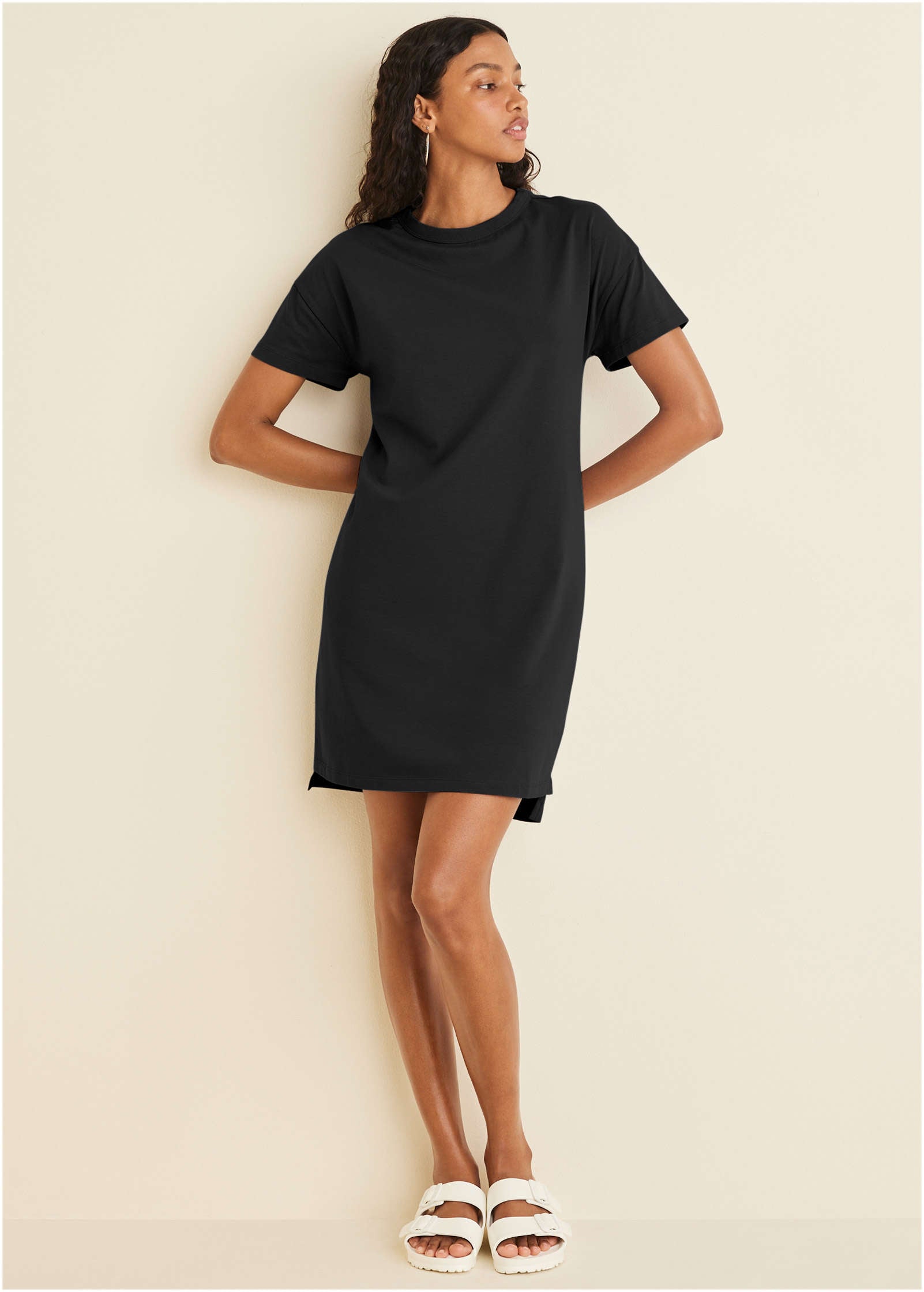 T-Shirt Dress - Jet Black - Image 1