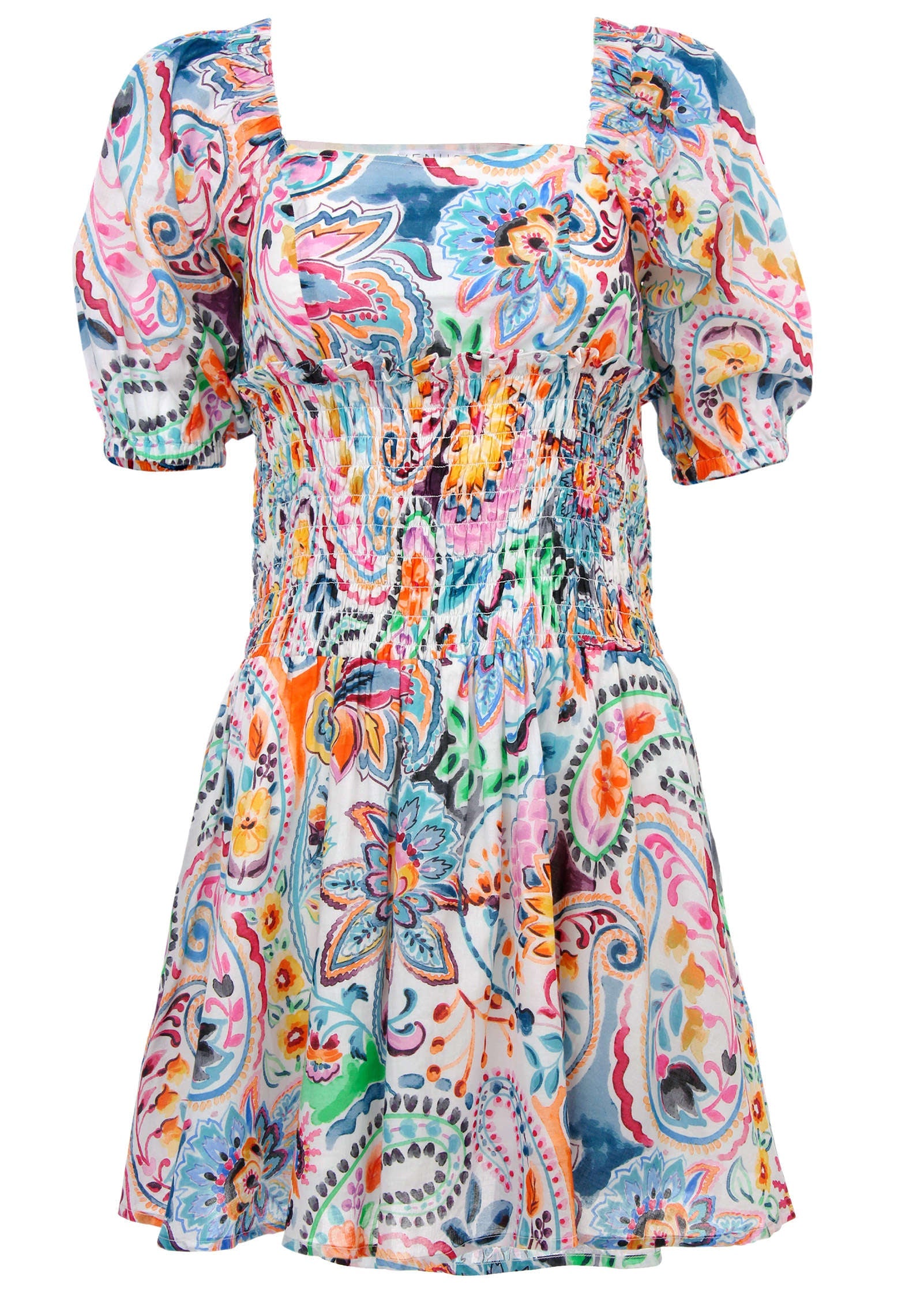 Cotton Voile Mini Dress - Fiesta Floral - Image 4