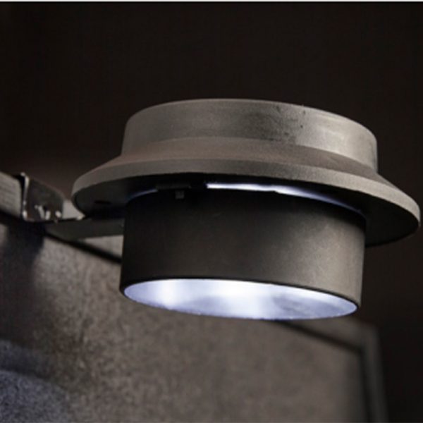 Solcellelampe til tagrende 2 stk. sort 17x12x6 cm