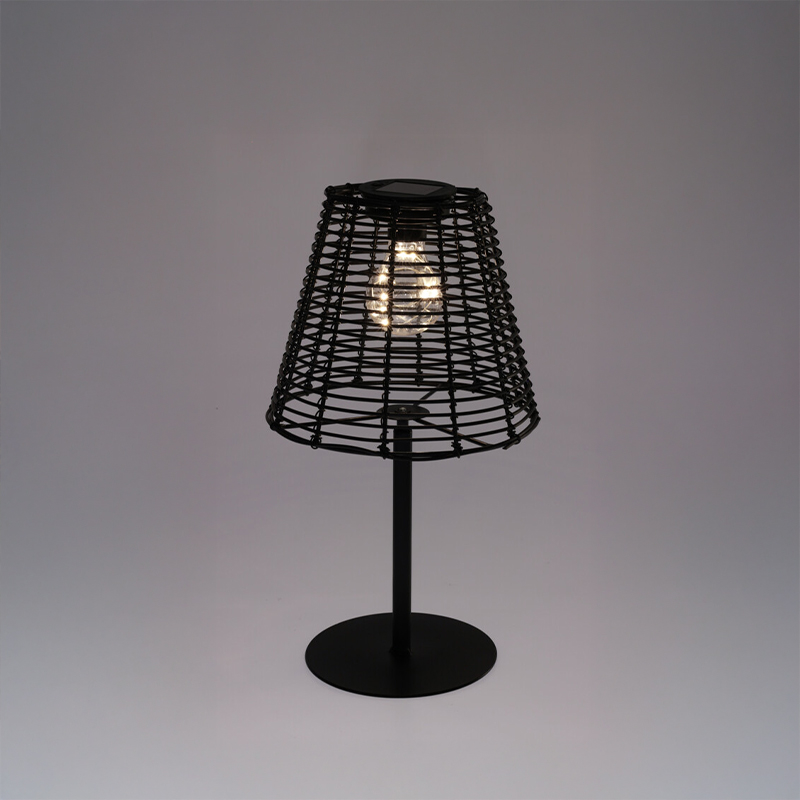 Solcelle bordlampe sort H33 cm - Image 3