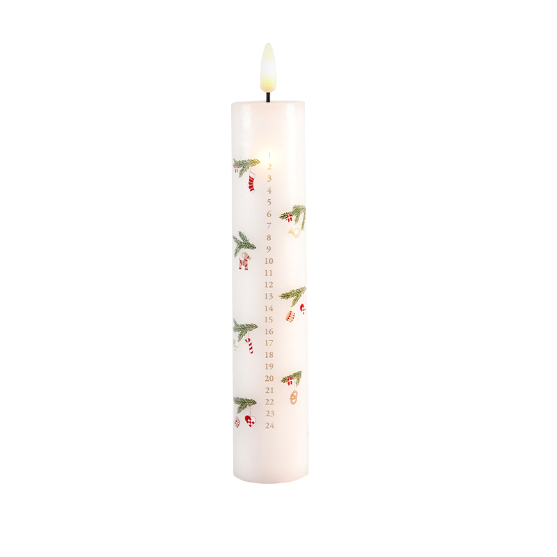 Det Gamle Apotek LED kalenderlys hvid 24 cm - Image 1